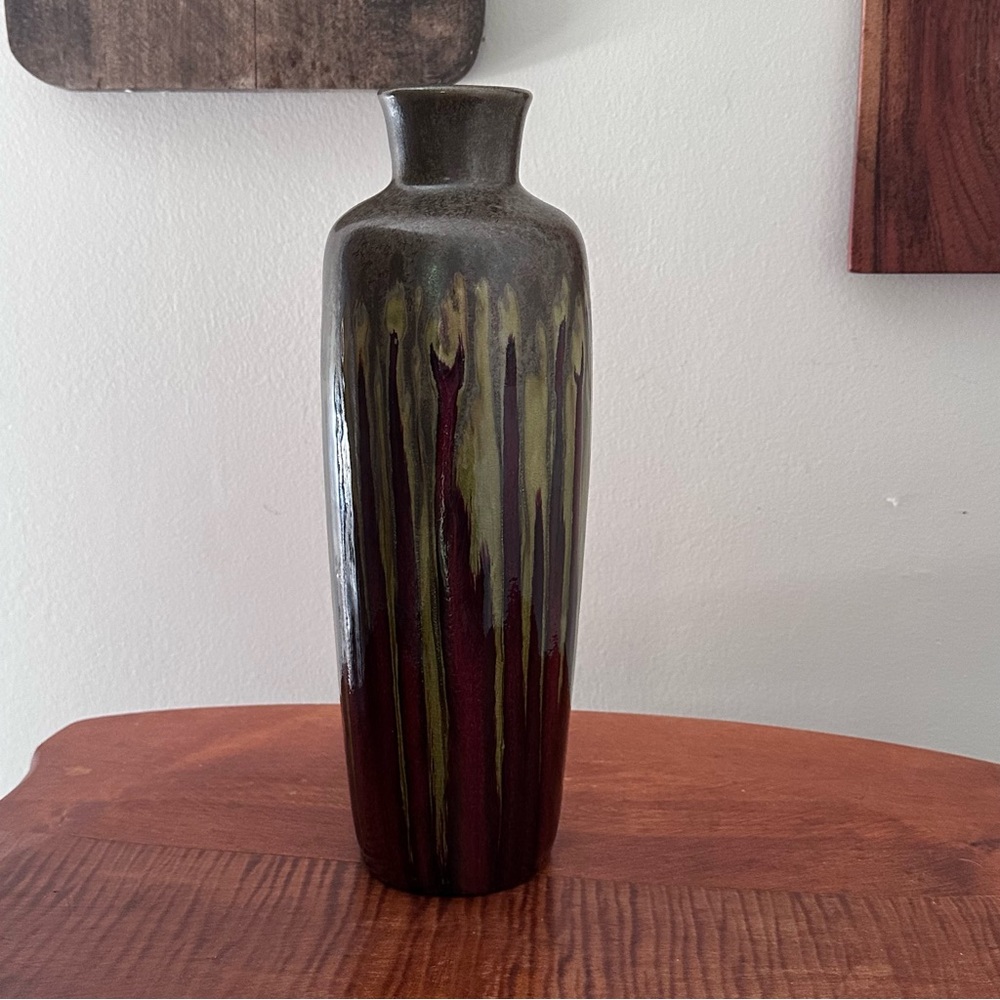 Pier 1 Reactive Drip 13’’ Pottery Vase - Picture 2 of 5